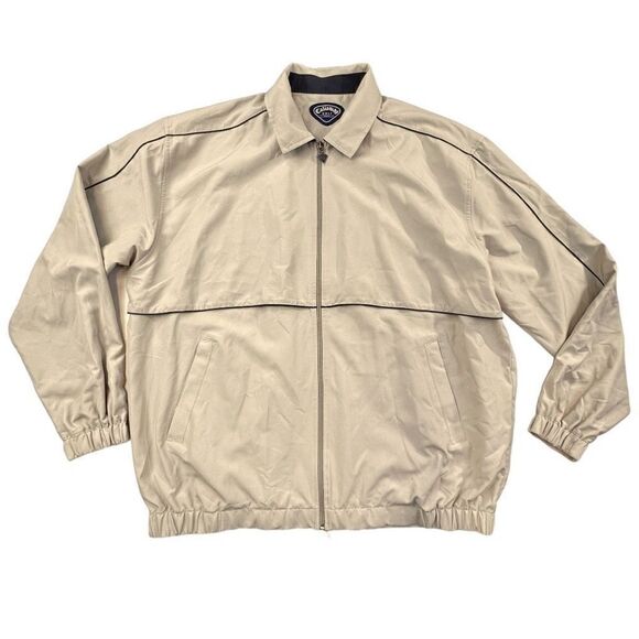 Callaway Men's Waterproof Full Zip Softshell Golf Windbreaker Jacket Beige XL - Picture 5 of 11
